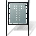 vidaXL Portail simple de clôture Noir 100x125 cm, Jardin & Terrasse, Neuf, Verzenden