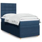 vidaXL Boxspring met matras stof blauw 80x200 cm, Verzenden, Nieuw