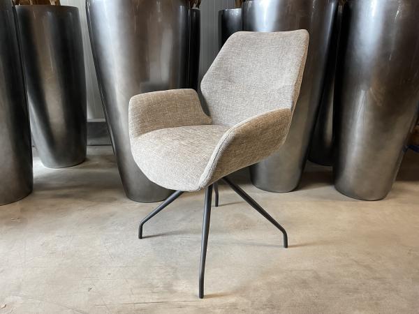 Veiling - Eetkamerstoel Mondial (set van 8) weefstof - taupe, Huis en Inrichting, Stoelen, Nieuw