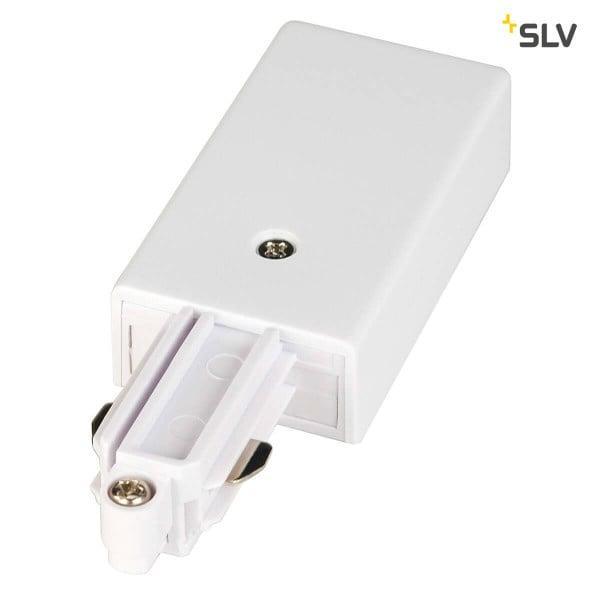 SLV 1-Fase-Rail eindvoeding wit aarde links, Huis en Inrichting, Lampen | Plafondlampen, Nieuw, Metaal, Verzenden