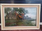 Chris Snijders (1881-1943) - Boerderijgezicht met watertje, Antiek en Kunst
