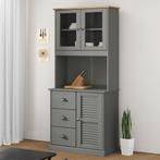 vidaXL Dessus de commode VIGO gris 78x30x100 cm bois, Maison & Meubles, Verzenden, Neuf