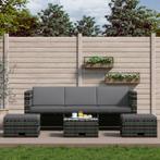 vidaXL Salon de jardin 4 pcs avec coussins résine, Jardin & Terrasse, Ensembles de jardin, Verzenden, Neuf, Salons de jardin