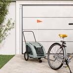 vidaXL Hondenfietstrailer oxford stof en ijzer grijs, Verzenden, Nieuw