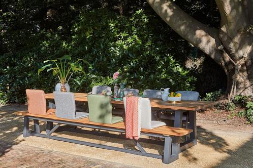 Suns Ovada tuintafel met bank 340 cm |, Tuin en Terras, Tuinsets en Loungesets