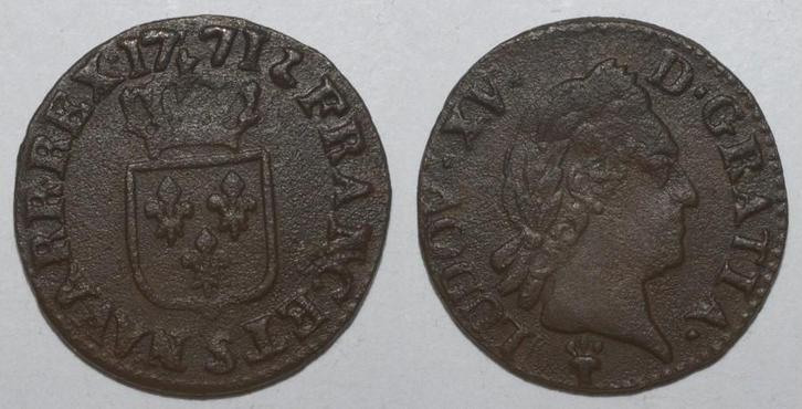 France Gad 272 Louis Xv Liard A La Vieille Tete 1771 S Re..., Postzegels en Munten, Munten | Europa | Niet-Euromunten, België