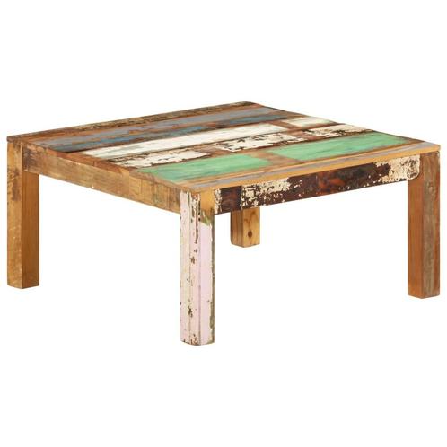 vidaXL Salontafel 80x80x40 cm massief gerecycled hout, Maison & Meubles, Tables | Tables de salon, Envoi