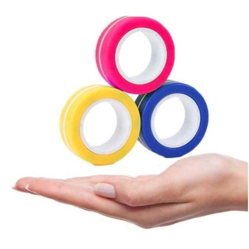 3-Pack Magnetische Ring Fidget Spinner - Anti Stress Hand, Kinderen en Baby's, Speelgoed | Overig, Nieuw, Verzenden