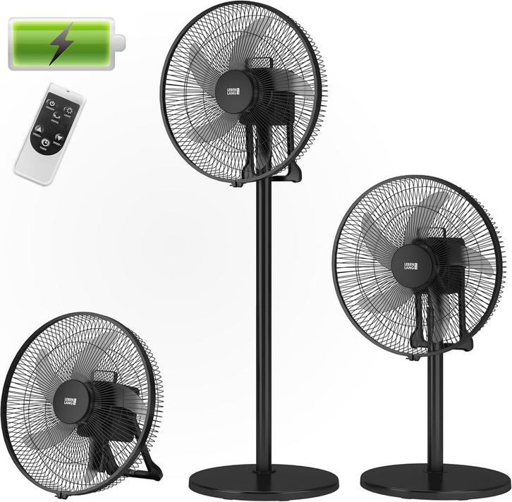 2dekans | LEBENLANG Accuventilator 35W – 3600 mAh – tot 45, Elektronische apparatuur, Ventilatoren, Ophalen of Verzenden