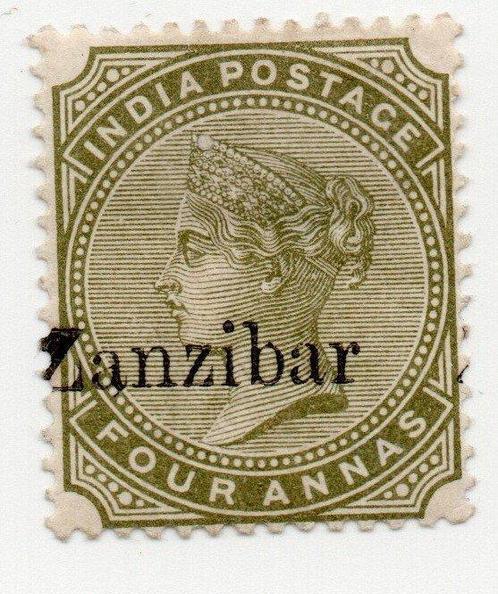 Zanzibar 1895 - Indiase postzegel met overdruk Zanzibar,, Postzegels en Munten, Postzegels | Europa | UK