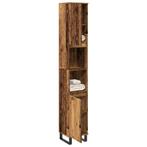 vidaXL Badkamerkast 30x30x190 cm bewerkt hout oud, Verzenden