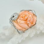 Koraal - Zilver - Ring - CORALLO ROSA, Antiek en Kunst