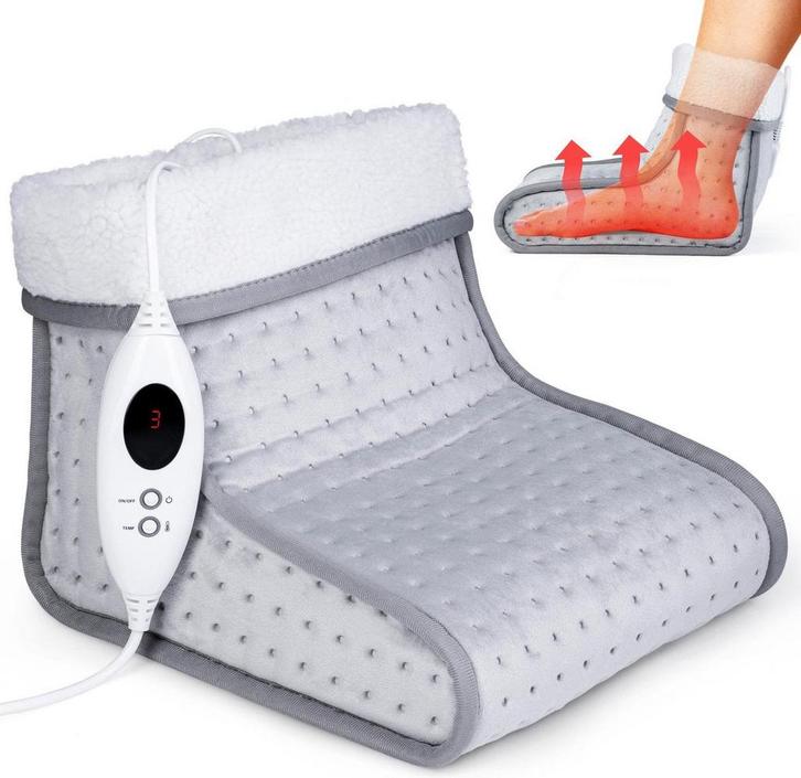 Elektrische Voetenwarmer - Wasbaar - 6 Standen - Grijs - Sin, Huis en Inrichting, Woonaccessoires | Kussens, Nieuw, Verzenden