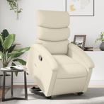 vidaXL Sta-op-stoel verstelbaar kunstleer crèmekleurig, Verzenden