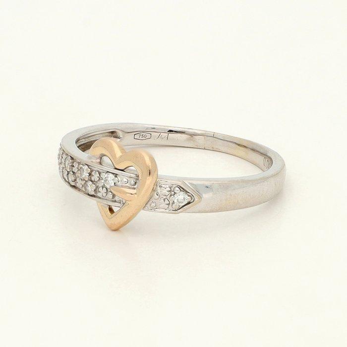 Ring - 18 karaat Witgoud Diamant (Natuurlijk), Handtassen en Accessoires, Ringen