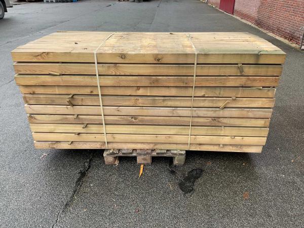 Veiling - 100x Grenen paal geïmpregneerd 240x8.8x8.8cm, Tuin en Terras, Palen, Balken en Planken, Nieuw