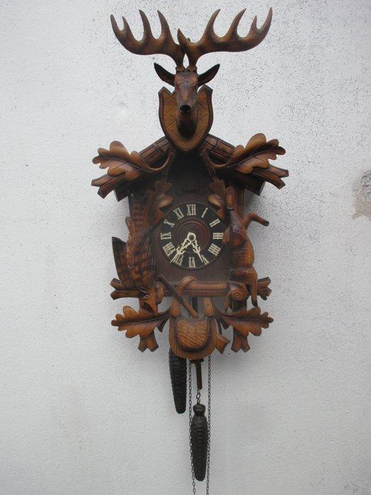 Koekoeksklok - Hekas - Hout, Messing - 1980-1990, Antiquités & Art, Antiquités | Horloges