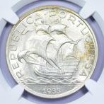 Portugal. Republic. 10 escudos 1933 - NGC - MS 64 - Rara, Timbres & Monnaies, Monnaies | Europe | Monnaies non-euro