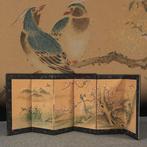 Bybu kamerscherm - Hout, Papier - Japan - Meiji periode, Antiquités & Art