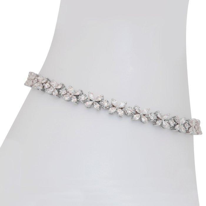 Armband - 18 karaat Witgoud - 4.44ct. tw. Diamant, Handtassen en Accessoires, Armbanden