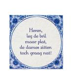 Delfts Blauw Tegel Bril Plat 14,5cm, Verzenden