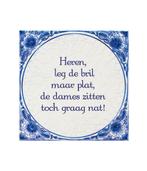 Delfts Blauw Tegel Bril Plat 14,5cm, Verzenden, Nieuw