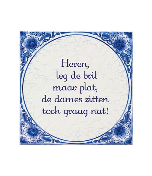 Delfts Blauw Tegel Bril Plat 14,5cm, Maison & Meubles, Accessoires pour la Maison | Peintures, Dessins & Photos, Envoi