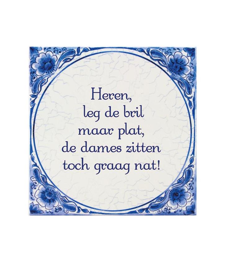Delfts Blauw Tegel Bril Plat 14,5cm, Maison & Meubles, Accessoires pour la Maison | Peintures, Dessins & Photos, Envoi
