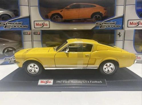 Maisto 1:18 - Modelauto - 1967 Ford Mustang Fastback, Hobby en Vrije tijd, Modelauto's | 1:5 tot 1:12