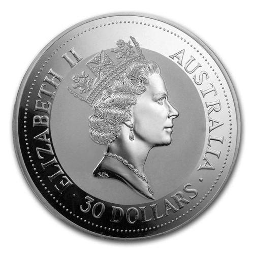 Australie. 30 Dollars 1993 1 Kilo $30 AUD Australian Silver, Postzegels en Munten, Edelmetalen en Baren