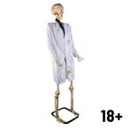 Halloween Decoratie Doctor Love Skelet Met Docters Jas 152cm, Nieuw