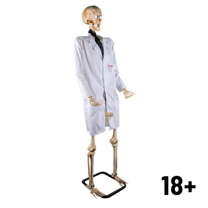 Halloween Decoratie Doctor Love Skelet Met Docters Jas 152cm, Kinderen en Baby's, Speelgoed | Poppen