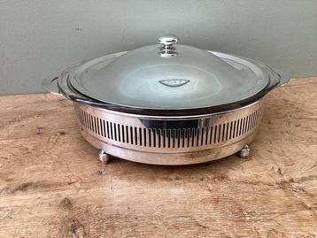 P M & sheraton - Plat de cuisson (2) - Plaqué(e) argent,