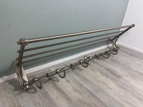 Kapstok - Authentieke Elegante Aluminium Treinkapstok met, Antiek en Kunst, Curiosa en Brocante