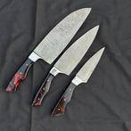 RB Knives - Tafelmessenset (3) - Staal, Hars, Leder,