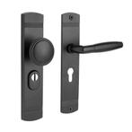 Retro buitendeurbeslag knop/klink PC55 zwart, Ophalen of Verzenden, Klink of Kruk