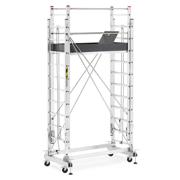 Rolsteiger - uitschuifbare steiger - aluminium - 736 cm, Doe-het-zelf en Bouw, Steigers, Nieuw, Ophalen of Verzenden