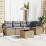 vidaXL Tuinbank Set met kussen 6 pcs Beige, Lichtgrijs 55 x, Verzenden, Nieuw