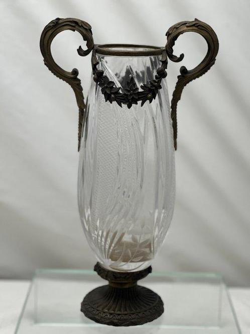 Vase - Bronze, Cristal, Antiek en Kunst, Kunst | Designobjecten