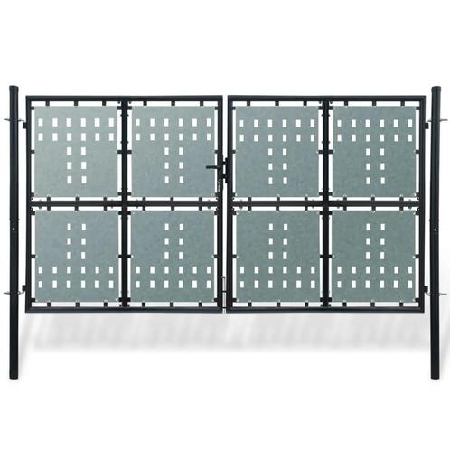vidaXL Poort enkel 300x225 cm zwart, Tuin en Terras, Tuinpoorten, Nieuw, Verzenden