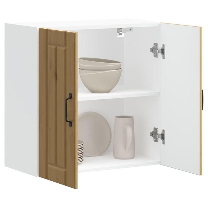 vidaXL Keukenbovenkast Lucca bewerkt hout artisanaal, Huis en Inrichting, Kasten | Overige, Nieuw, Verzenden