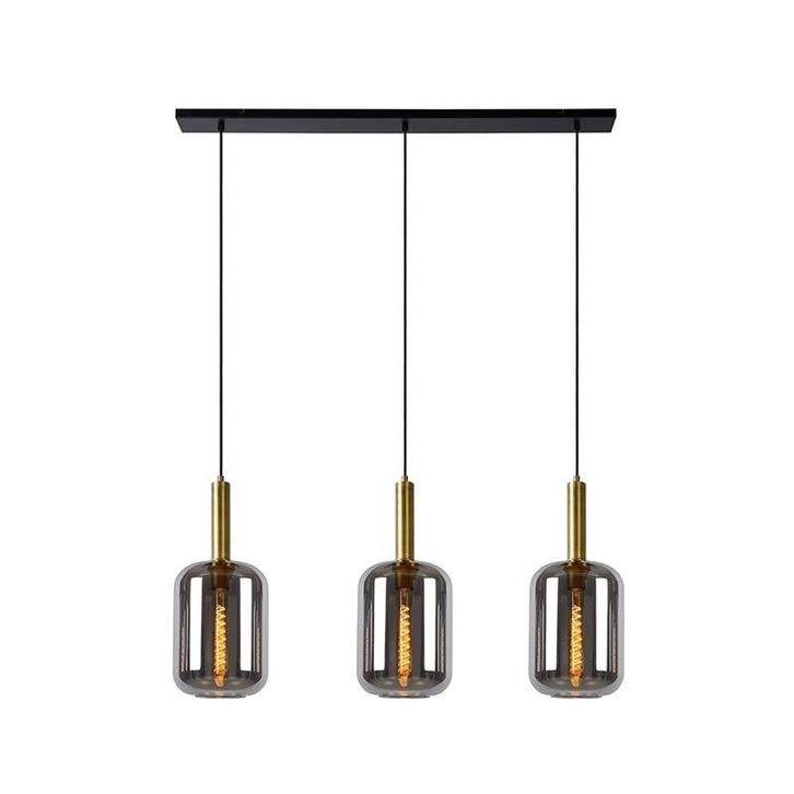 Hanglamp Lucide JOANET -  - 3xE27 - Fumé - OUTLET, Huis en Inrichting, Lampen | Hanglampen, Nieuw, Verzenden