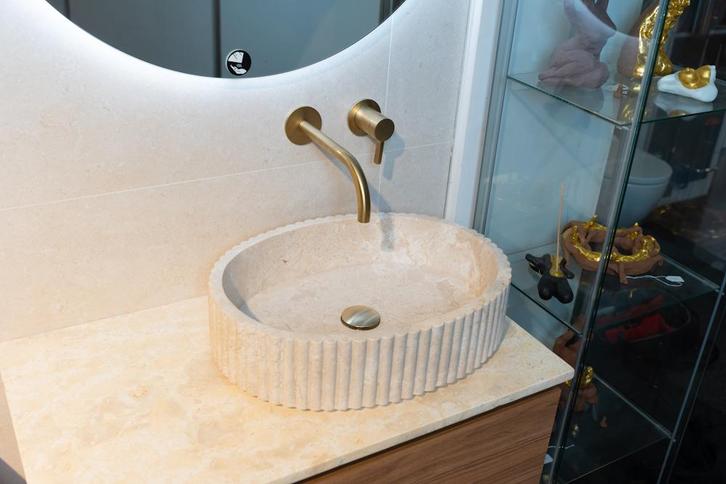 Waskom Loutro Irini Ovaal 50x38x12.5 cm Marmer, Doe-het-zelf en Bouw, Sanitair, Overige typen, Nieuw, Ophalen of Verzenden