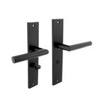 Deurklink Bastian op schild 245x45 mm met WC slot 63/8 mm..., Ophalen of Verzenden, Nieuw, Overige materialen, Klink of Kruk