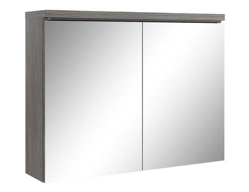 Badkamerkast Paso 80 x 20 x 60 cm Grijs Eiken Spiegelkast, Huis en Inrichting, Badkamer | Badkamermeubels, Nieuw, Verzenden
