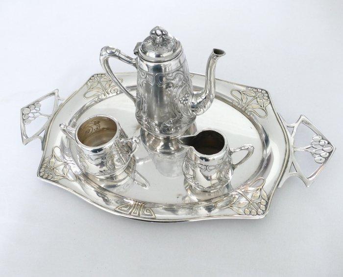 WMF / Geislingen - Service à café (4) - Plaqué(e) argent -, Antiek en Kunst, Kunst | Designobjecten