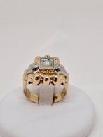 Bague - 18 carats Or jaune Diamant (Naturelle), Handtassen en Accessoires, Ringen, Nieuw