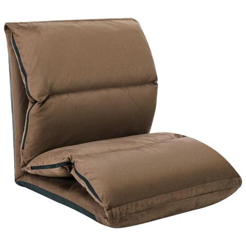 vidaXL Vloerstoel inklapbaar microvezel taupe, Huis en Inrichting, Zetels | Zetels en Chaises Longues, Nieuw, Verzenden