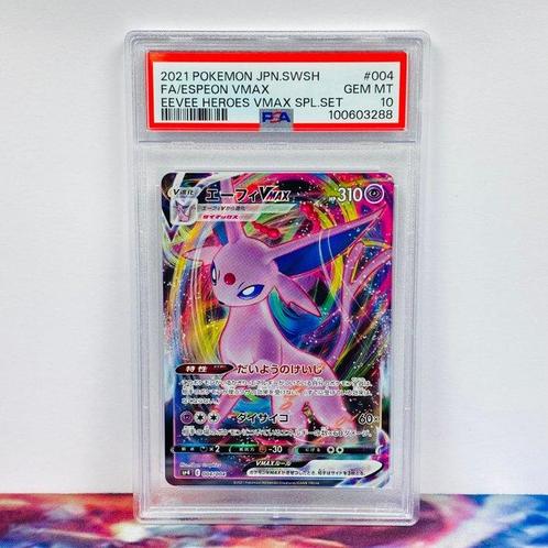 Pokémon Graded card - FA Espeon VMAX #004 Eevee Heroes VMAX, Hobby en Vrije tijd, Verzamelkaartspellen | Pokémon