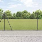 vidaXL Hek met Palen Grijs 1.2 x 50 m Staal, Tuin en Terras, Tuinhekken en Hekwerk, Verzenden, Nieuw